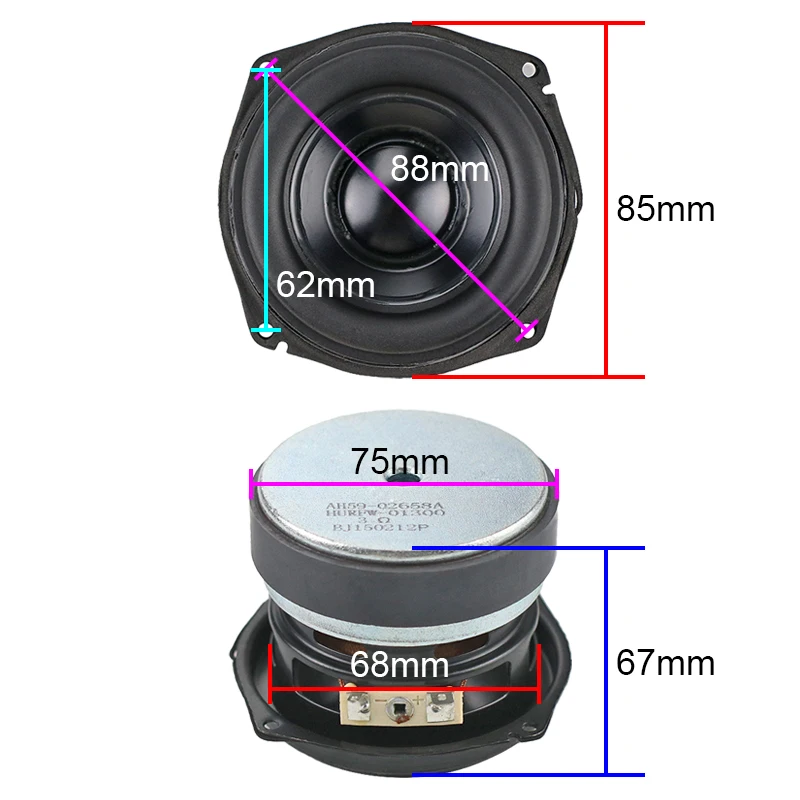 30w 3 inch 3 ohm full range bass speaker