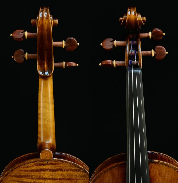 Реальные фото мастер скрипка Stradivari 1716 Messiah скрипка 1-P пламя назад