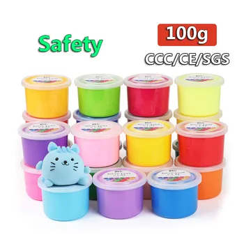 

100g/Box DIY Slime Soft Clay Plasticine Slime Polymer Art Model Light Clay Modeling Play Dough Clay Educational toy for children