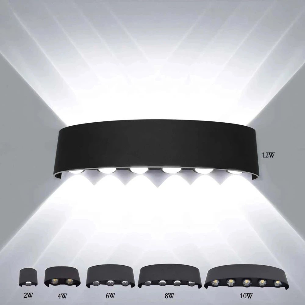 Lampada Da Parete Nordica Ip65 Led Alluminio Outdoor Up Down Applique Moderne Per Scale Domestiche Camera Da Letto Comodino Illuminazione Del Bagno