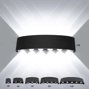 DC 12V LED 벽 램프, 방수 야외 알루미늄 벽 조명, 베란다, 정원, 침실, 실내 모던 북유럽 스콘스 조명기구