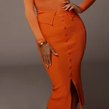 Saia рекламная полиэфирная юбка из спандекса новая темпераментная Осенняя Женская юбка с ремнем и пряжкой