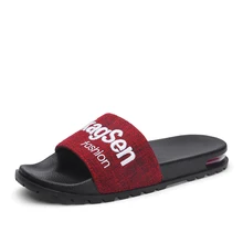 KONG NIAN/Новинка; модные красные Тапочки; уличные тапочки; мужские тапочки; размер 45; непромокаемые тапки; пляжные шлепанцы; однотонные