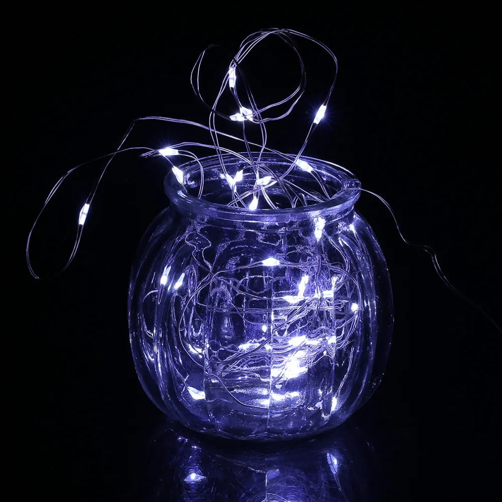 Super Bright 3m Waterproof 30 Led Silver Wire String Light Christmas Wedding Party Decoration Lamp IP66 With Button Battery