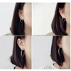 Small Big Circle Women Hoop Earrings Exaggerated Hoop Ear Loop Smooth Ring Round Earring Stainless Steel Jewelry Wholesale ► Photo 3/6