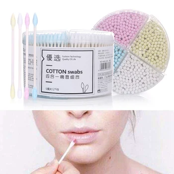 

500pcs/bag Disposable Makeup Cotton Swabs Eyelash Extension Mini Individual Applicators Home Mascara Brush Cotton Soft Swab