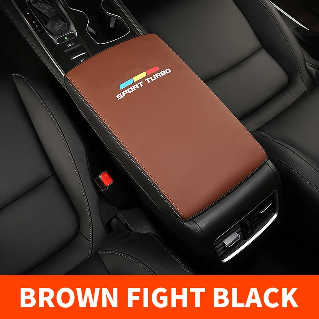 For Honda Accord 2018 2019 2020 2021 Car Armrest Pad Cover Center Console Armrest Box Storage Protection PU Cushion Accessories Brown
