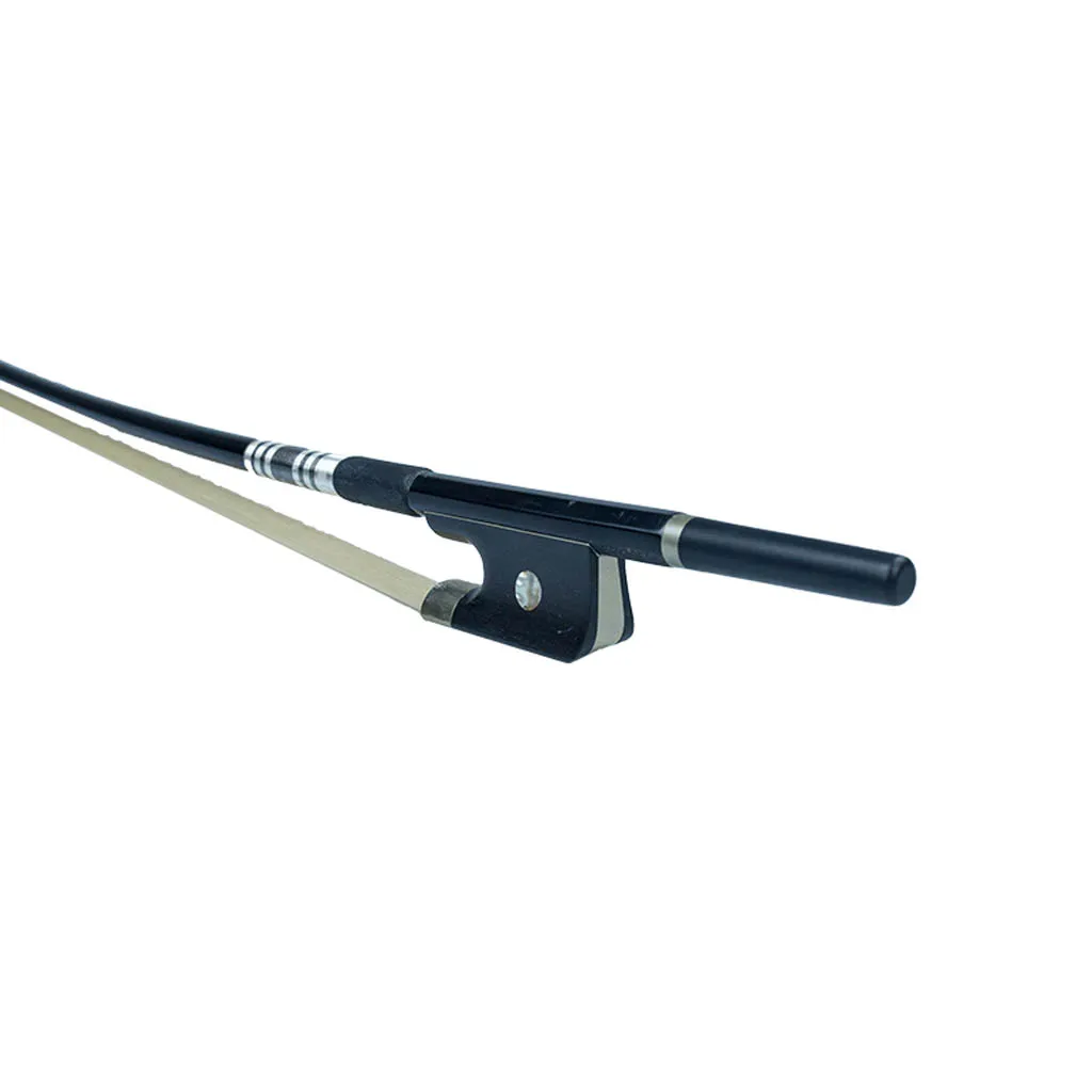 4/4 размер углеродного волокна двойной бас лук черное дерево лягушка для студентов музыкальное представление