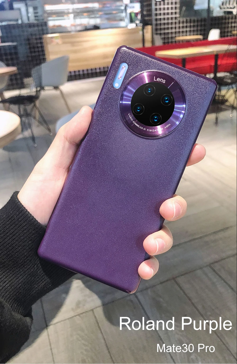 Тонкий чехол для huawei mate 30 Pro 5G, жесткая задняя крышка, металлическая защита для камеры, Модный цвет, оранжевый/фиолетовый/синий/черный