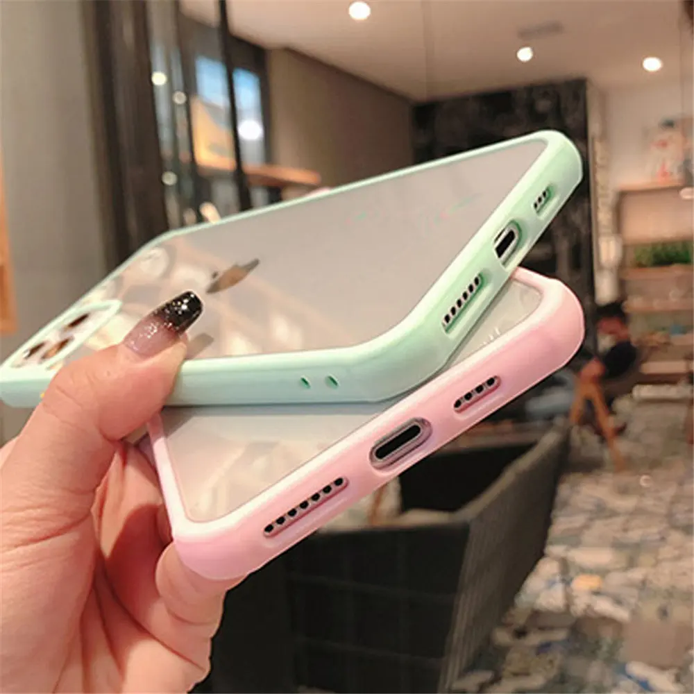 Lovebay противоударный карамельный цвет чехол для телефона для iPhone 11 Pro Max 7 8 Plus X XR XS Max прозрачный Твердый акриловый чехол