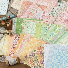 

30 Sheets Retro Floral Material Paper Decorative Junk Journal Planner Scrapbooking Vintage DIY Craft Background Paper Stationery