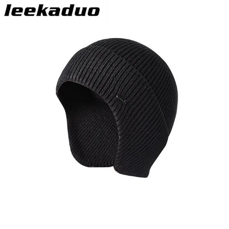 Уличная спортивная шапка leekaduo с защитой ушей вязаная для пешего туризма мужская