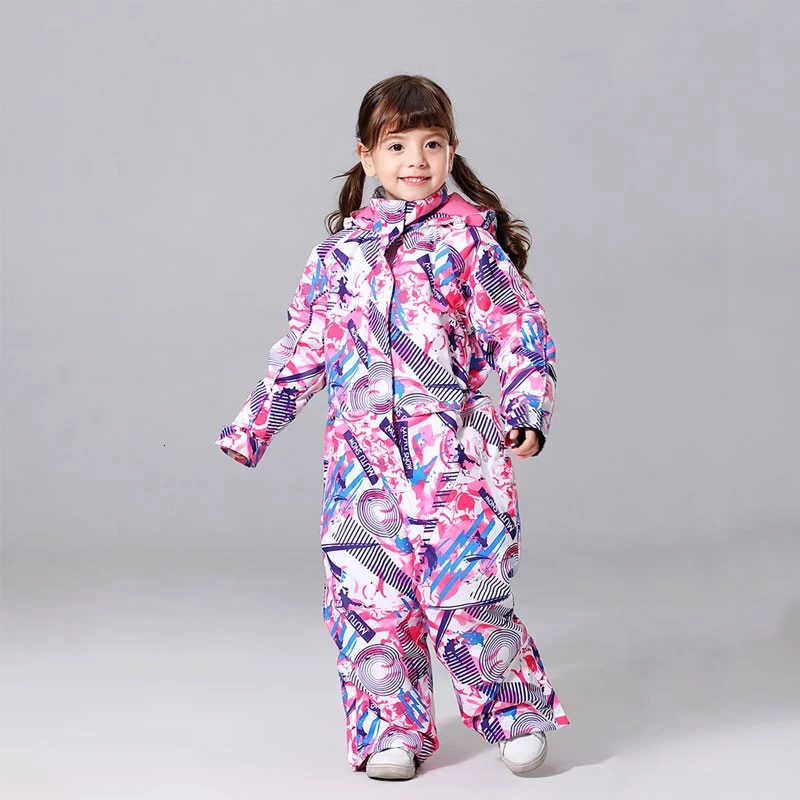 Upgraded Kids Winter Ski Jumpsuits Girls Skiing Suit Waterproof Windproof Outdoor Camping Snowboarding Thermal Jacket Pants Sets