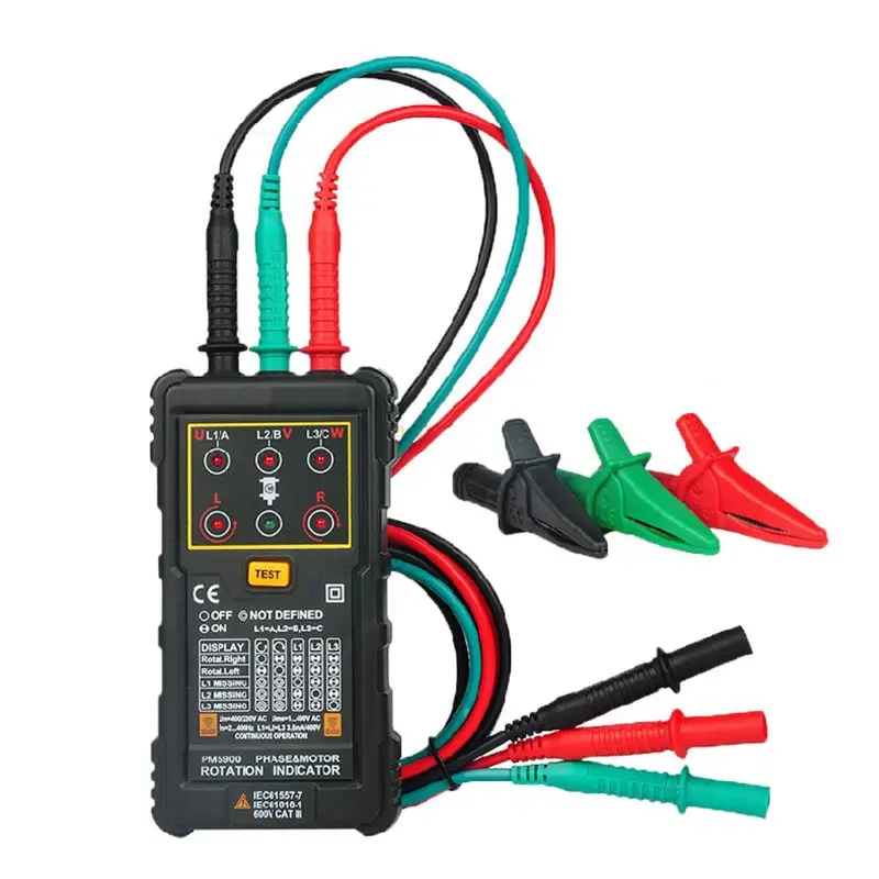MS5900 120V-400VAC Three Phase Rotation Indicator Meter Sequence Tester | Инструменты