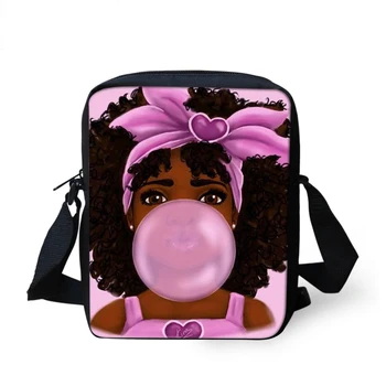 

Cusotm Print Black Art African Girls Printing Women Handbags for Mini Shoulder Messenger Bag Crossbody Bag Satchel