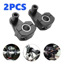 2 шт. мотоциклетные кронштейн для крепления на руль зажимы стояк Универсальный 7/8 ''22 мм* Цвет: Черный(как показано на фотографии