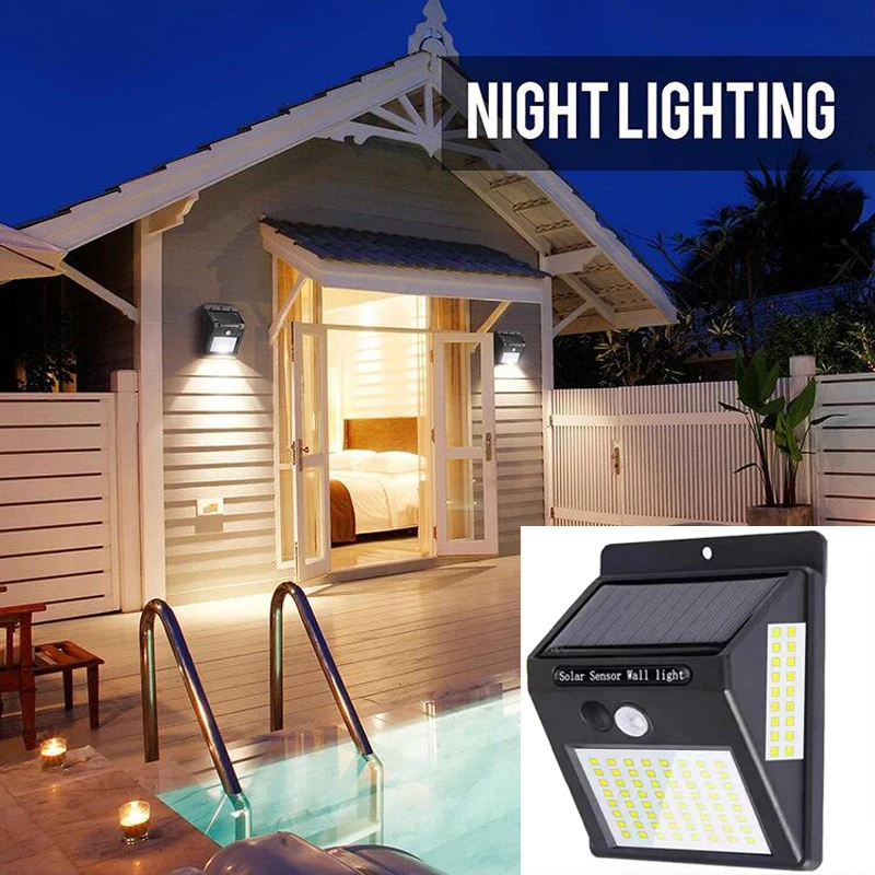 100 LED Solar Light Outdoor Solar Lamp PIR Motion Sensor Wall Light Waterproof Solar Powered Sunlight for Garden Decoration (5)