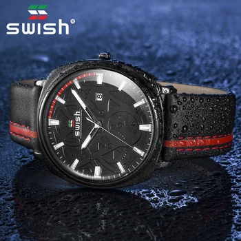 

Dropshipping Watches for Men Creative Leather Strap Men Analog Quartz Watch with Date Luminous Sports Clock Relogio Masculino 시계