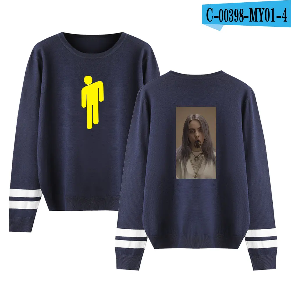 As picture Billie Eilish Sweaters Knitting O-Neck Sweaters Fall/Winter Warm Sweaters Men Women Casual Pullovers Streetwear Fashion Sweaters - Цвет: As picture