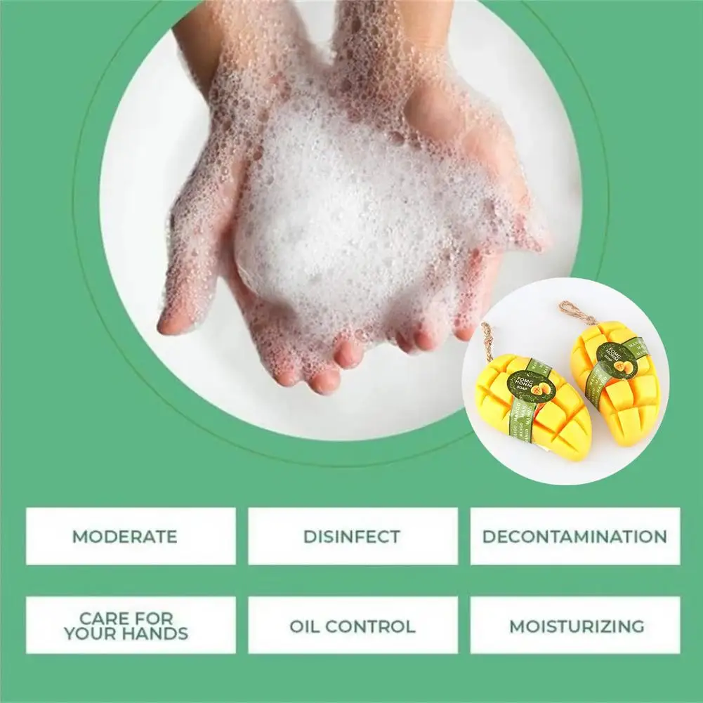 Natural Mango Pineapple Lemon Fruit Oil Handmade Soap Whitening Skin Hand Cleanser Wash Soap Face Body Care