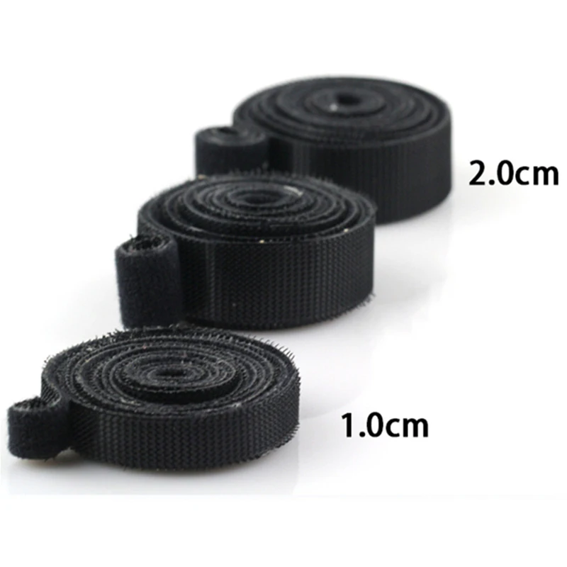 

25m wholesale strong loop fastener tape self adhesive hook and loop velcros nylon tape reusable cable ties