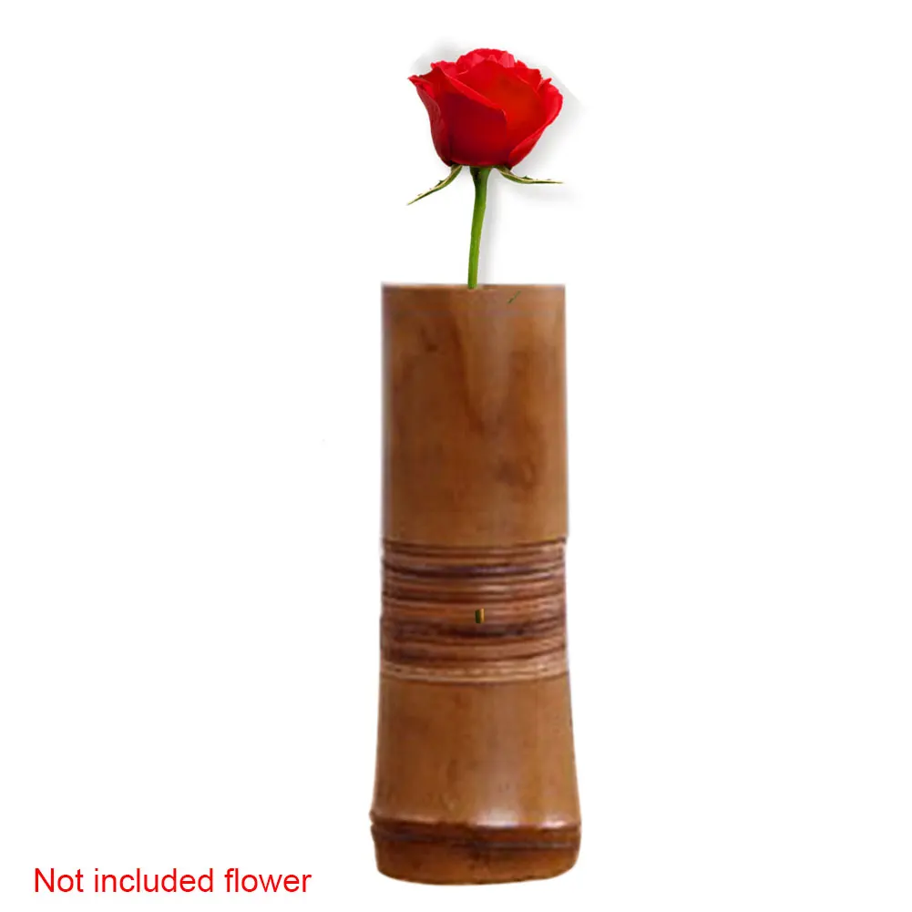 Table Handmade Crafts Wedding Bamboo Home Decoration Retro Removable Home Living Room Ornaments Pots Flower Vase Bottles Gift
