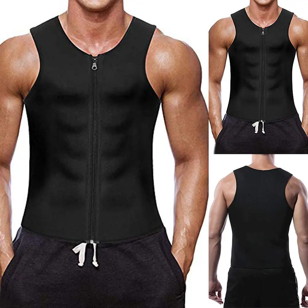 Faja Reductora Para Hombre Junlan - Camiseta Elástica Sin Mangas, Compresión Abdominal, Chaleco Moldeador