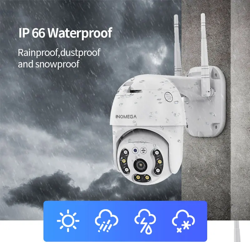 INQMEGA TUYA PTZ IP Камера на открытом воздухе Wi Fi 1080P и 3MP Беспроводной безопасности Cam