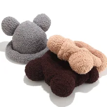 Женская шапка осень и зима теплая шляпа Микки Мауса Tide Милая Коралловая флисовая шляпа