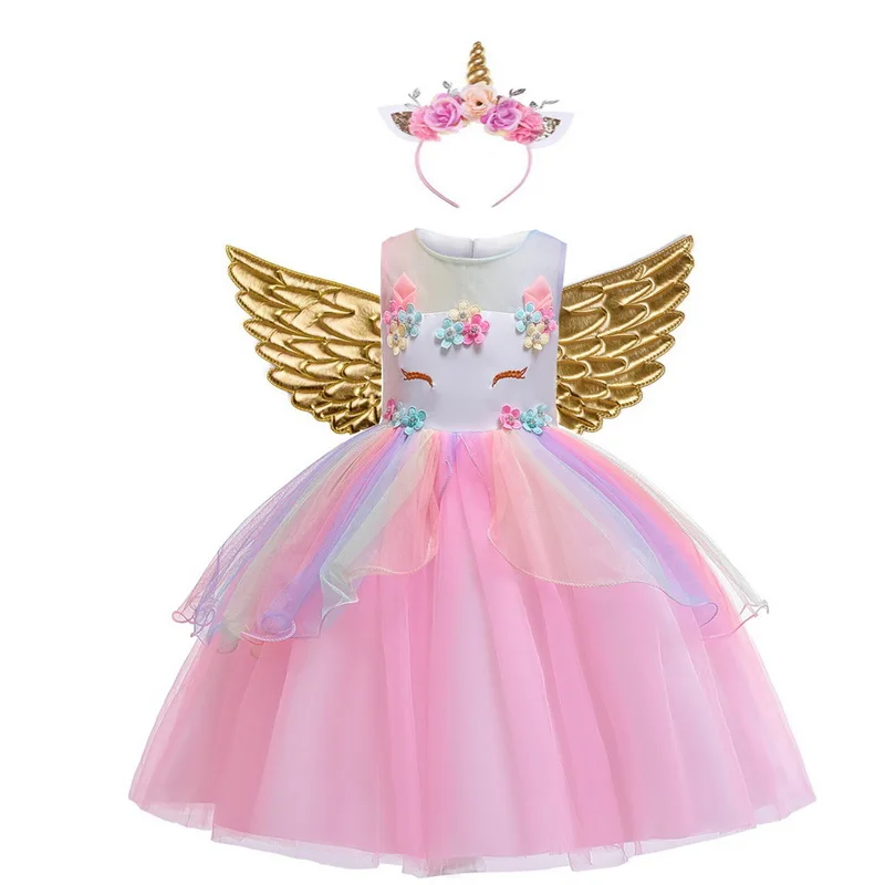 Цветочный костюм единорога пони единорог пачка вечернее платье повязка на