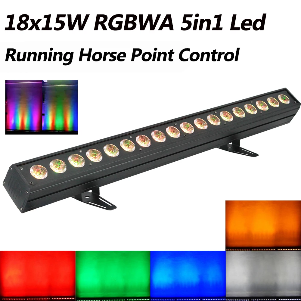 2 шт./лот 18x18 Вт RGBWA+ UV 6в1 светодиодный настенный, с омывающим светом DMX512 бегущий конский точечный контроль светодиодный бар стирка сценический свет для DJ Дискотека - Цвет: RGBWA 5IN1