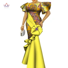 

Luxury Dubai Bodycon Dress Elegant Ladies Evening Gowns New African Ankara Long Robes flower Dresses Vestidos Outfit WY9498