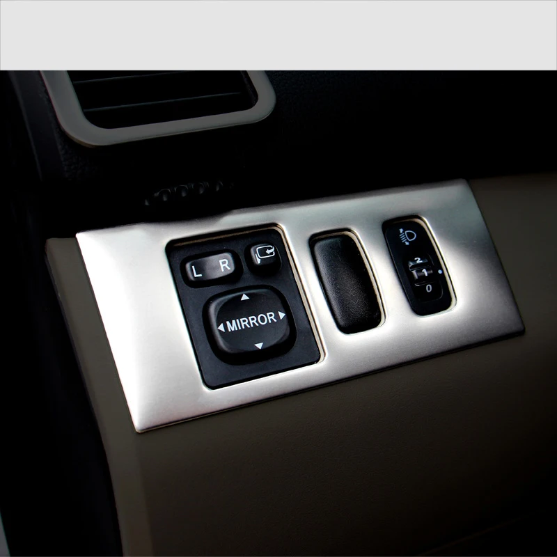 Переключатель фар Lsrtw2017 из нержавеющей стали для Mitsubishi Pajero Sport Montero 2008 2016