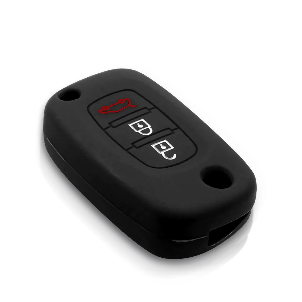KEYYOU Silicone Case Body Protection 3 Button for Renault for LADA Priora Sedan sport Kalina Granta Vesta X-Ray XRay Premium