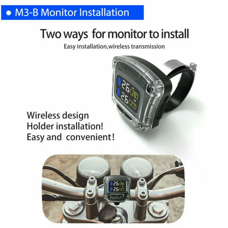 Система контроля давления в шинах для мотоциклов TPMS+ 2 датчика