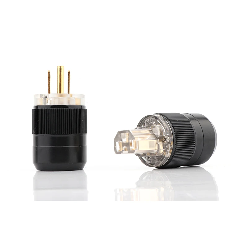 

1 pair P-078T US Power plug+C-079T power IEC plug for audio powe cable hifi power plug connctor