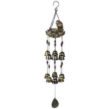 

Bird Nest Wind Chime Pendant, Metal Bell Decoration for Outdoor Garden and Home Decoration (Bird Nest)