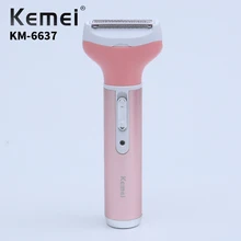 Профессиональный электробритва Kemei 4 в 1 перезаряжаемый женский имплантатор для волос машина для удаления волос формовочный нож для бровей KM-6637