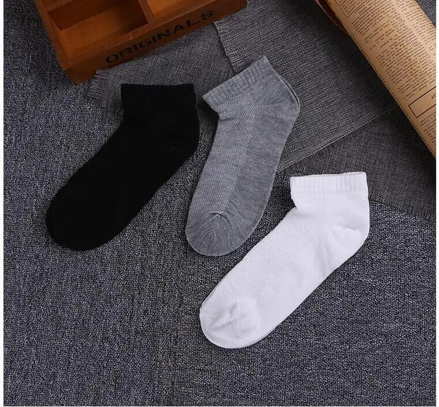 Мужские короткие Дышащие носки, однотонные сетчатые носки высокого качества, низкие невидимые носки-башмачки, тапочки, удобные мужские носки до лодыжки