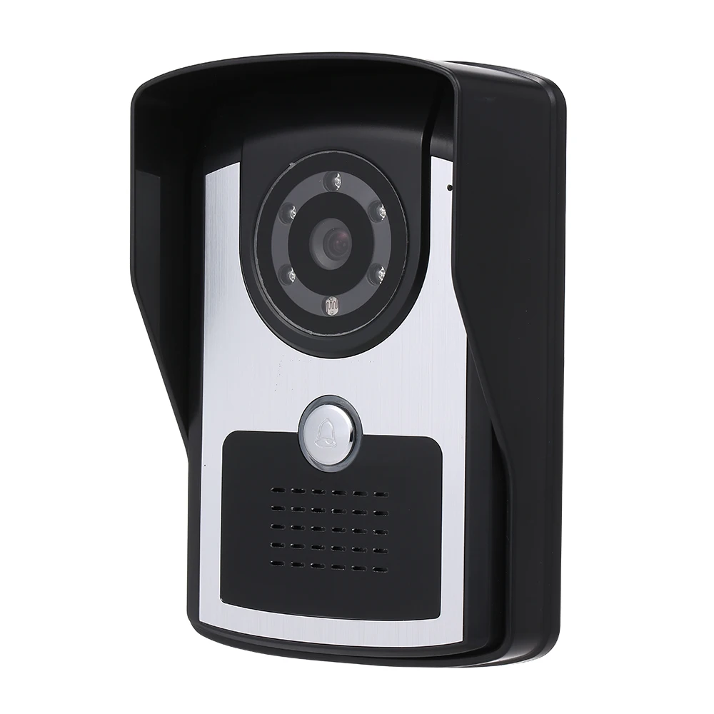 7 дюймовый монитор HD Камера видео-телефон двери дверной звонок Домофон Системы ИК Ночное видение проводной дверной звонок с Камера дверной видео глазок