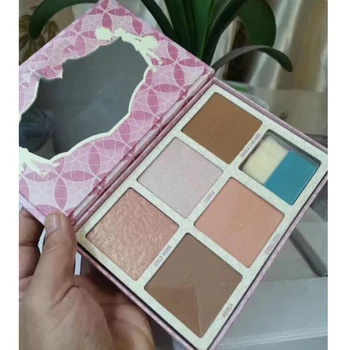 

Face Cheek PINK Blush Highlighters Palette BRONZE Eyeshadow Highlight Contour 5 Color Blush Eyeshadow With Brush Makeup pallete