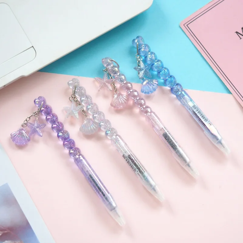 Оптовая продажа 24 шт. Kawaii гелевые ручки мода для девочек с блестками в форме