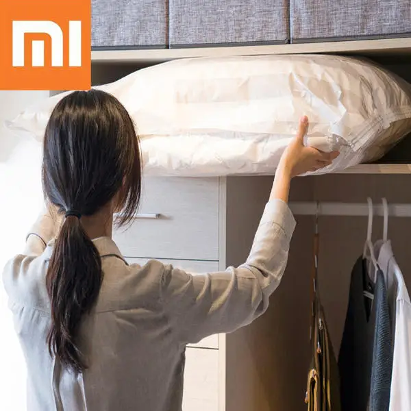 Xiaomi Mijia 5/1 робот пылесос, smart с мешочком; Скручивающиеся со сканированием qr-кода хранения смарт сумка уплотненная одежда устройство-компрессор мешочек для телефона приложение