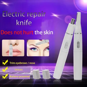 

Blue ZOO Electric Face Eyebrow Scissors Hair Trimmer Mini Portable Women Body Shaver Remover