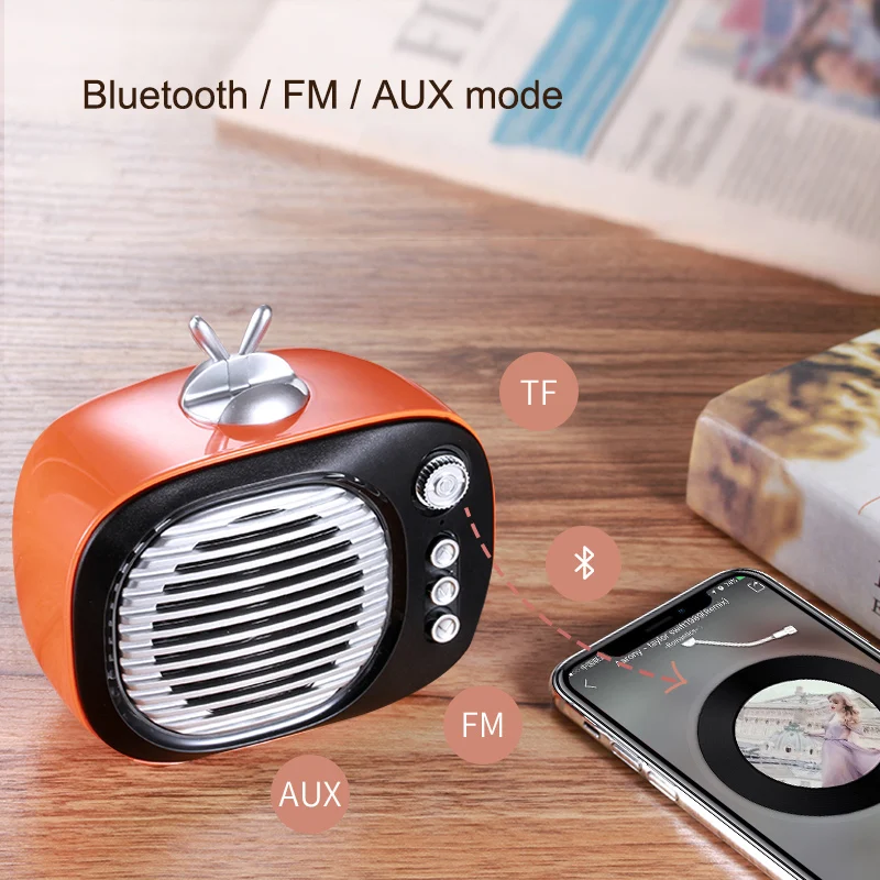 Винтажный Ретро Bluetooth динамик fm-радио старомодный классический стиль поддерживает AUX tf-карту JHP-лучший