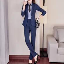 ^#Cheap High quality winter new women's suit Temperament casual long-sleeved slim large size blue blazer Pants suit office suit female ^#Cheap High quality winter new women's suit Temperament casual long-sleeved slim large size blue blazer Pants suit office suit female