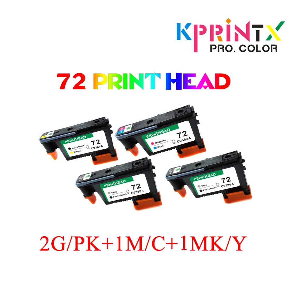 Совместим с принтером hp72 2G/PK + 1M/C 1MK/Y C9380A C9383A C9384A печатающая головка Designjet 2300/T610/