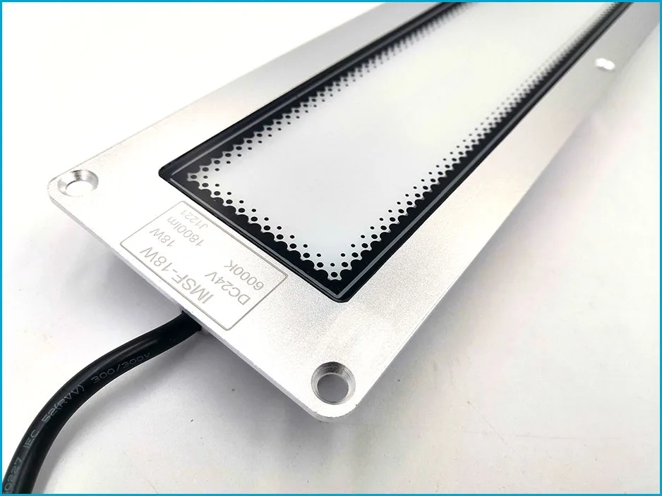 12W 18W 24W Embedded LED lighting Panel Working Light 24V DC flush type Tempered frosted glass Waterproof IP67 Free shipping 13