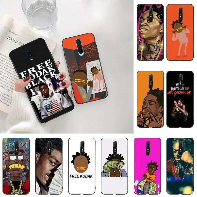 HPCHCJHM Kodak Black Rapper Soft black Phone Case For Oppo A5 A9 2020 Reno2 z Renoace 3pro Realme5Pro