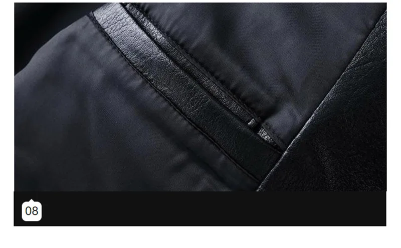 KIOVNO 2019 Men's Biker Leather Jacket Coats Solid Color Stand Collar Motorcycle Pu Faux Leather Jackets Outweare Male Black  (8)